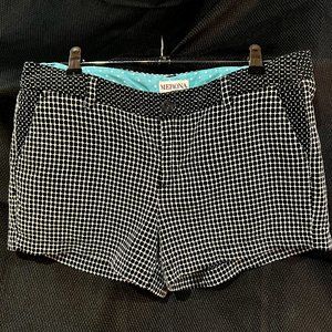 Merona Black and White Gingham Shorts size 8